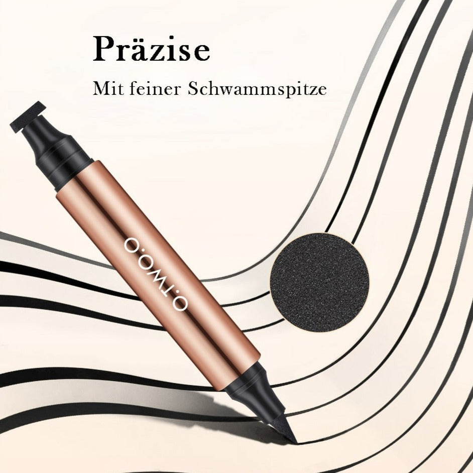 Eyeliner - 2 in 1 Pinsel & Stempel - Schwarz